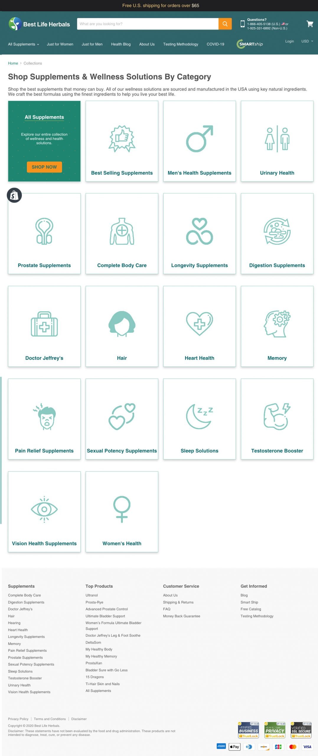 Best Life Herbals Shopify store — screenshot 2