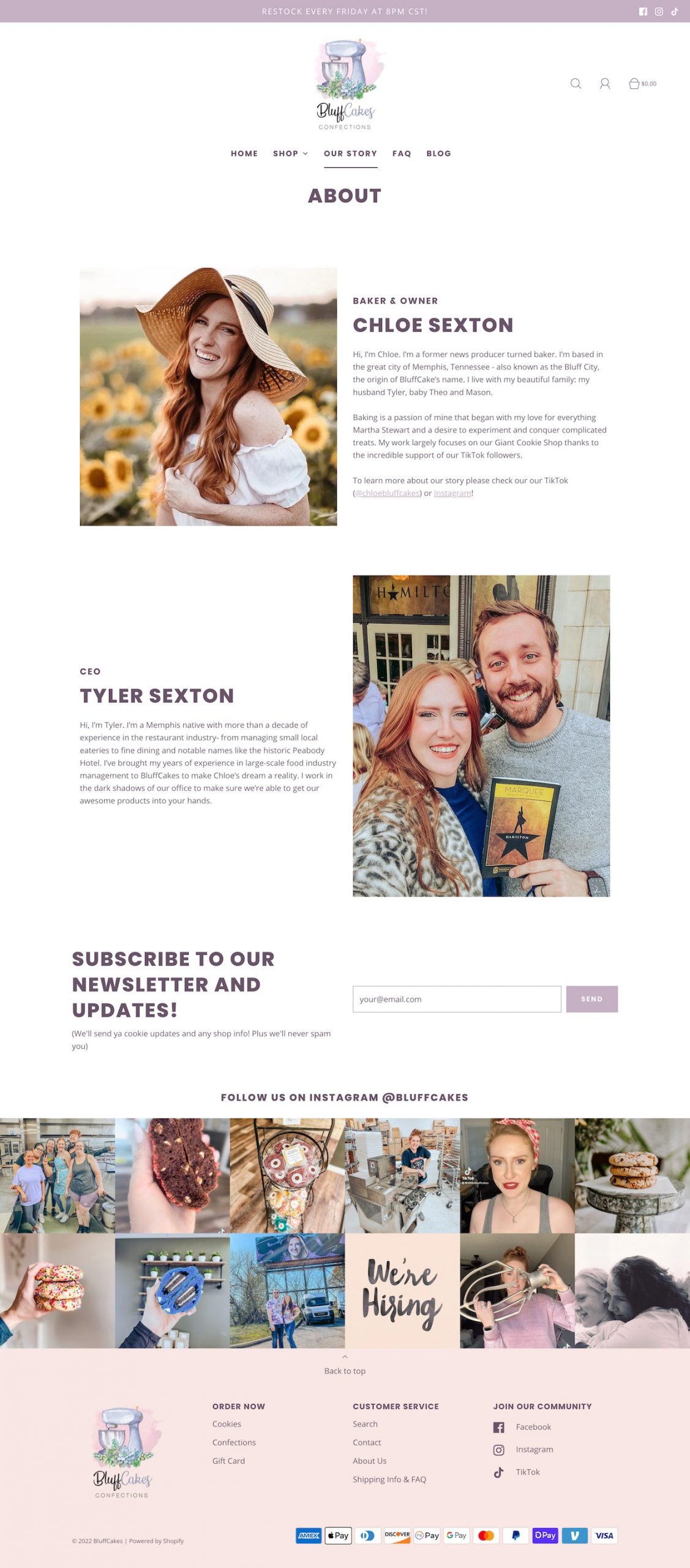 BluffCakes Shopify store — screenshot 2