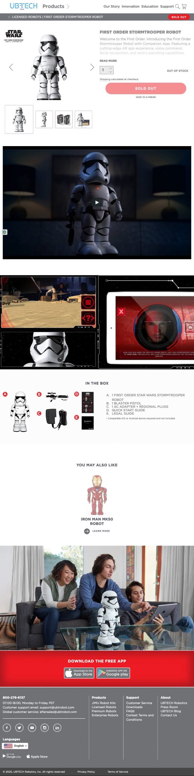 Ubtrobot Shopify store — screenshot 2
